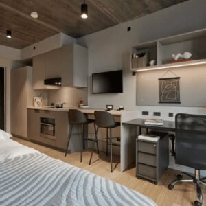 Møbleret studio hos Nido Bryggen